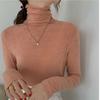 Spring Autumn Women Pullover Female Solid Knitted Bottoming Shirt Concise Turtleneck Elasticity Elegant Office Lady Tops