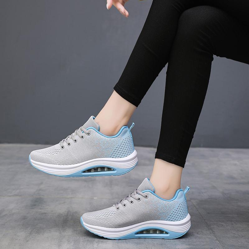 Fashion Walking Shoes for Women Outdoor Platform Sneakers Air Cushion Female Mesh Breathable Leisure Shoes