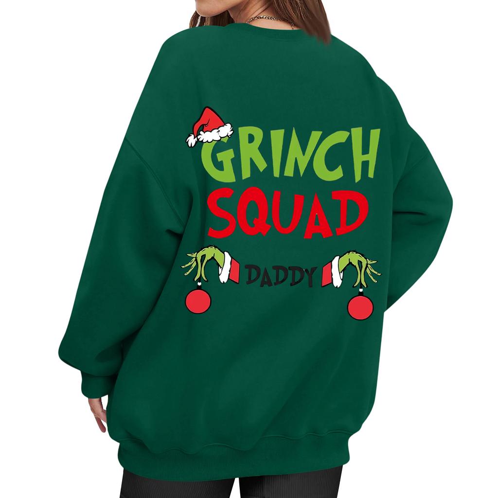 Women's Casual Fashion Long Sleeve Christmas Printed Round Neck Sweatshirt Top