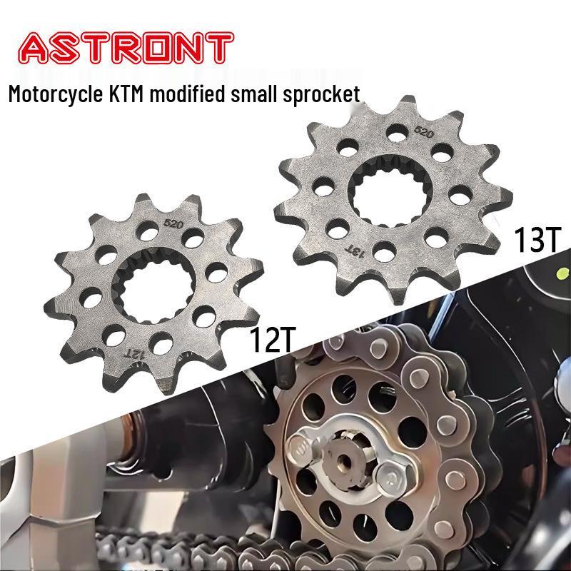 Forged Chrome-Manganese-Titanium 12T/13T Sprocket for Off-Road KTM Motorcycles.