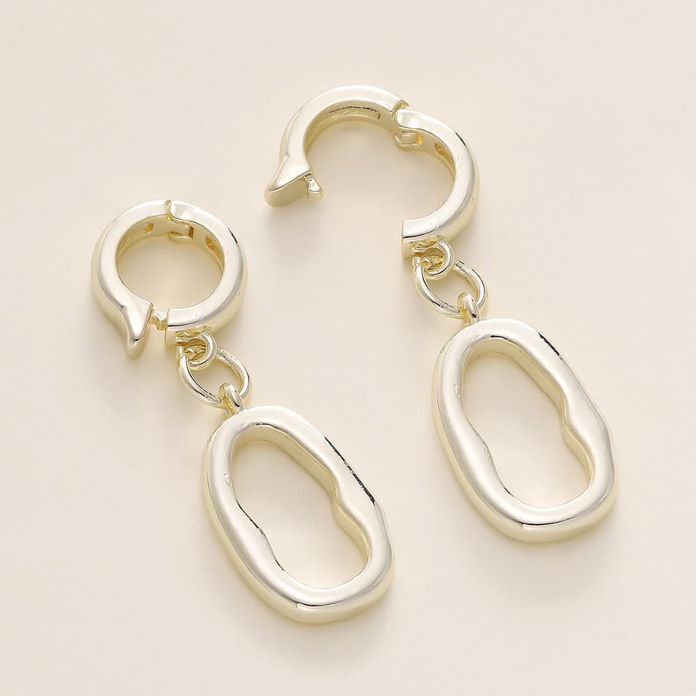 1pcs/lot 14/18K Gold Color Plated Metal Copper Necklace Clasp Connectors for DIY Jewelry Making Necklace Bracelet Accessories