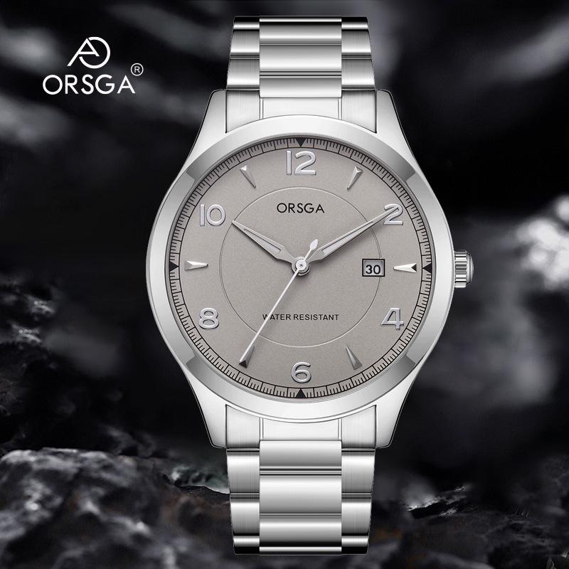 ORSGA Men's Fashion Waterproof Business Quartz Watch with Calendar