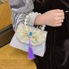 Childrens Pearl Handheld Shoulder Bag With Tassel Chain For Girls Daily Use