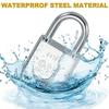 PATIKIL 1-Piece Padlock, 30 X 18 X 68mm, Stainless Steel, Rustproof, Waterproof, Compact, with 3 Keys, Anti-Theft, Secondary Lock, for Rooms, Outdoors