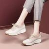 Four Seasons New Sports Female Daddy Inner Height Increasing Shoes Breathable Solid Color Platform Student Casual Women's Shoes