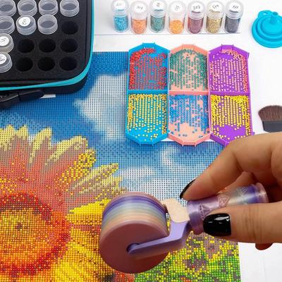 Diamond Art Roller DIY Craft Tool Rhinestone Embroidery Press Roller Detachable Easy-Grip Hand Roller for Diamond Art Lovers