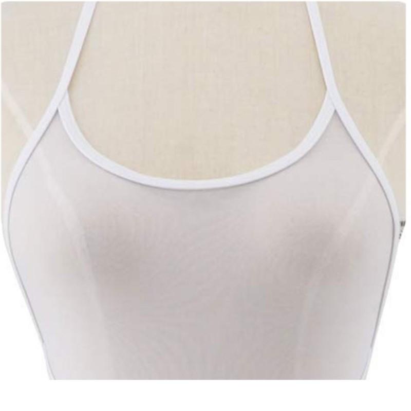 Maillot de bain une pièce taille haute tendance, lingerie sexy, bikini en maille transparente, cravate