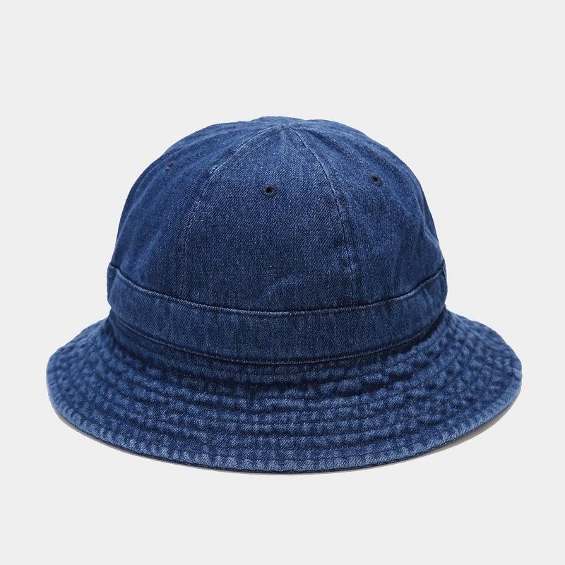 Round Denim Bucket Hat Unisex Adult Fashion Summer Sun Beach Vacation Fisherman Cap Girl Boy Cotton Visor Caps