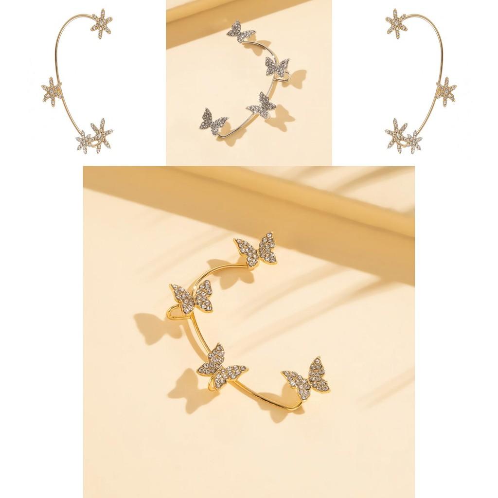 Modern Right Ear Silver Snowflake Ear Cuff For Women Stylish Alloy Jewelry