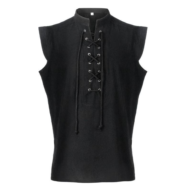 Mens Medieval Vintage Halloween Costume Fantasy Stage Performance Top