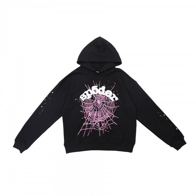 Sp5der Grafik Hoodie Unisex Oversized Baumwollpullover Mit 3D Puffdruck Streetwear Sweatshirt Teenager Erwachsene