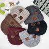 Simple Luxurious Bear Beanie Cute Plush Felt Hat High-quality Warm Hat Thickened Earmuffs Slimming Face Cute Cartoon Animals Hat