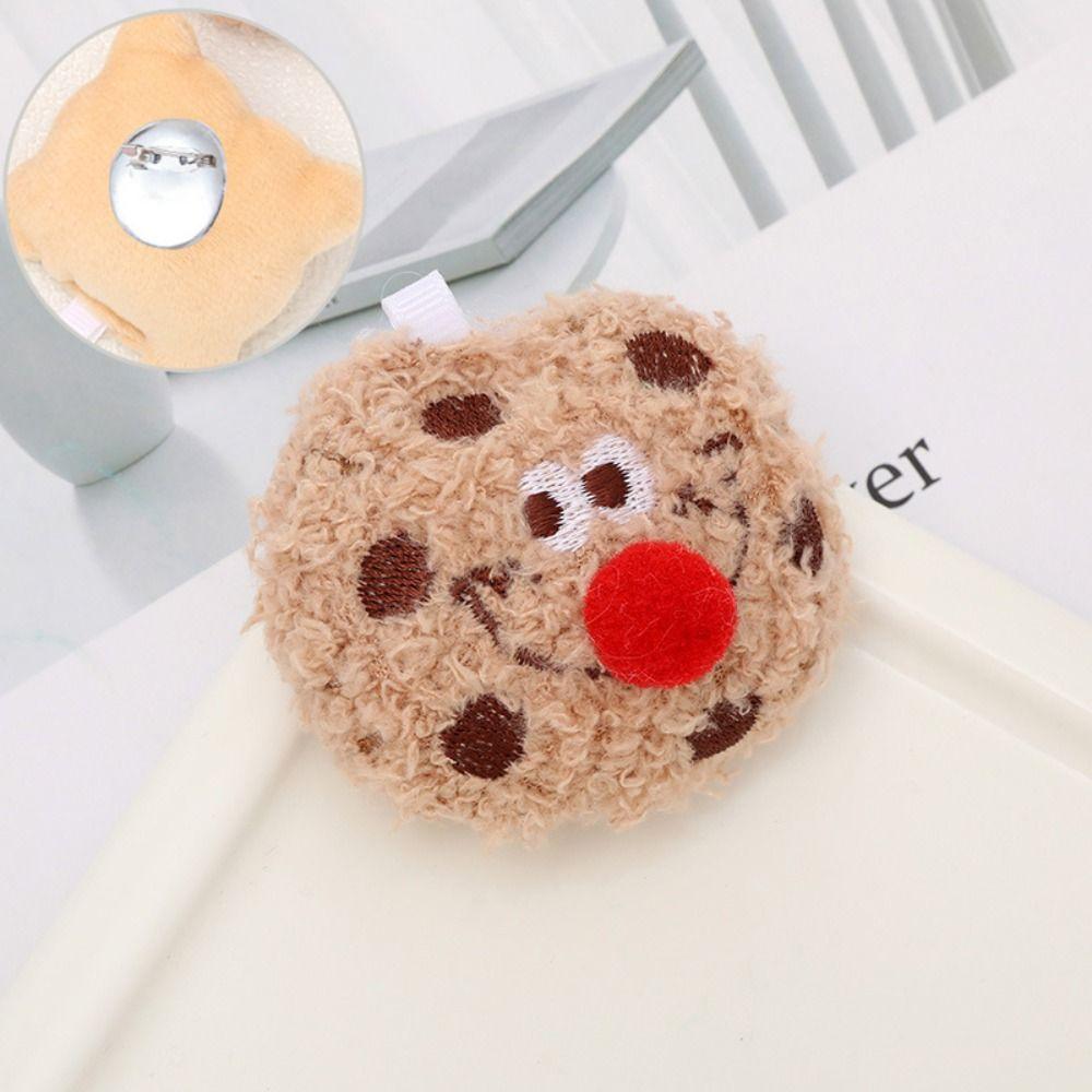 Chocolate Biscuit Keychain/Brooch Cartoon Biscuit Doll Toy Pendant Fashion Bag Keyring