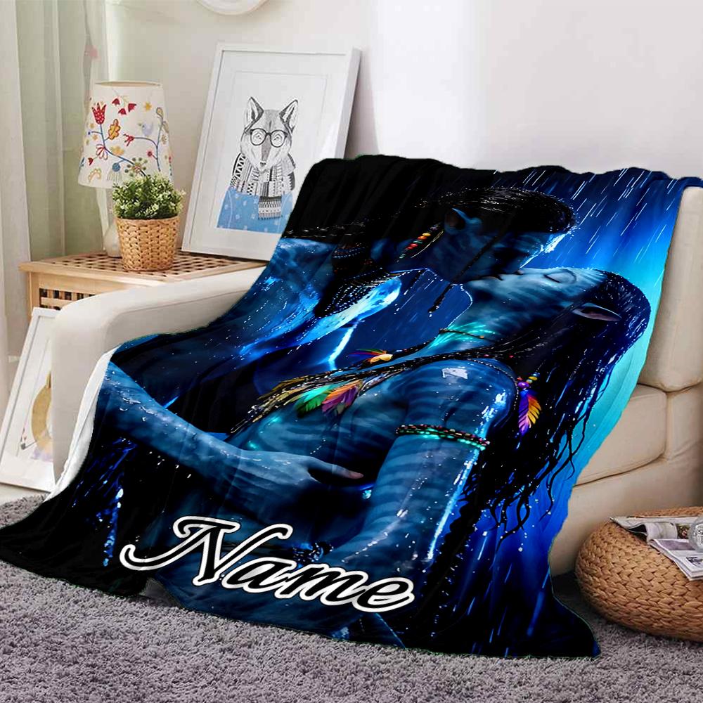 Custom Name Avatar Water'S Journey Party Blanket For Couch Bed Plush Cozy Fuzzy Blanket Super Soft Warm Blankets For Fall And Winter 0916290