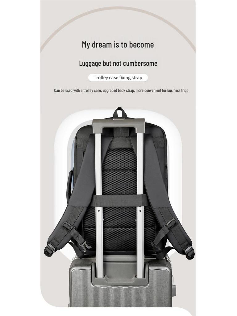 Herren Erweiterbarer Reise-Laptop-Rucksack - Hohe Kapazität, Grenzüberschreitende Business-Tasche