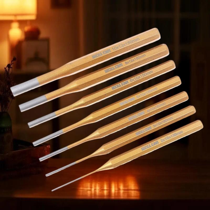 Hot 2-10mm Brass Punch Roll Pin Punch Tool Remover 150mm For Heavy Duty Chisel Cone Punch For Machinery Hand Tools