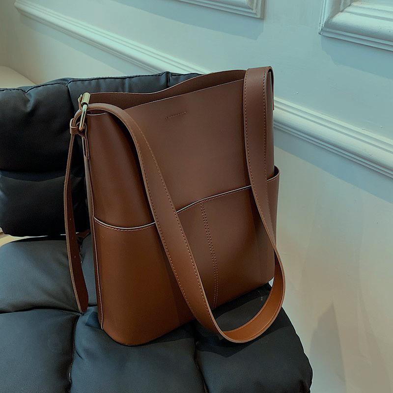 Designer PU Leather Bucket Bag Women Handbag Ladies Shoulder Bag Female Tote Bags