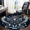 1pc Winged Lion Office Round Area Rug,  Mat Suitable ForOffice, Under Office Chairs Bedroom Living Room Home Decor, Room Deco