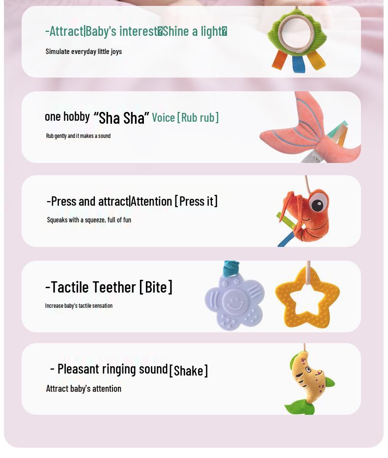 Infant Stroller & Crib Hanging Toy for Head-Lifting Practice (0-1 Year)