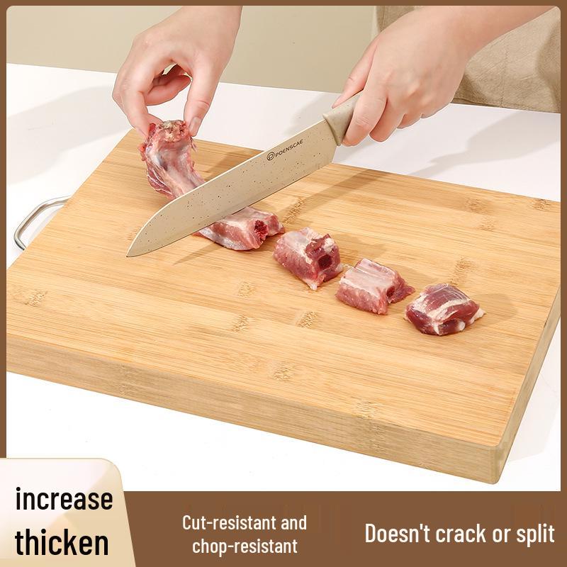 Antibacterial Bamboo Cutting Board - Mold-Resistant, Durable Kitchen Chopping Board for Home.