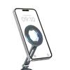 Collapsible Metal Phone Holder Featuring Magnetic Locking System Double Orientation Shoots Cold Shoe Expansion Interface