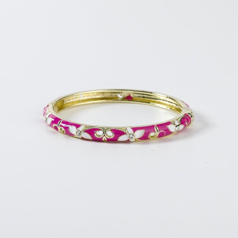 Enamel Vintage Cloisonne Bangle Traditional Chinese Chinese Flower Bangle Floral Ethnic Women s Hand Bracelet Ladies