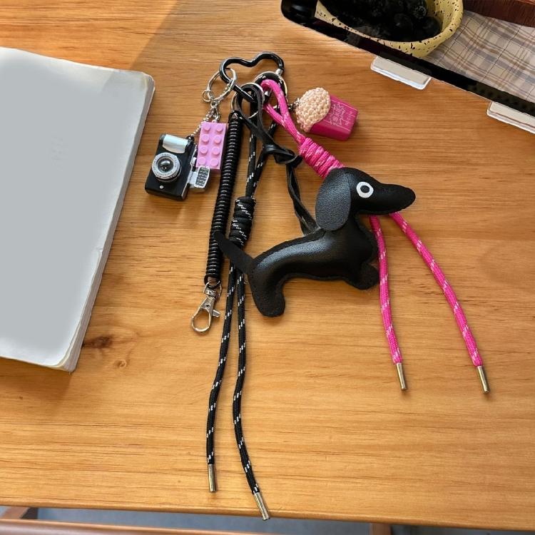 Unique Designs Sausage Dog Keychain Individualized Rope Key Accessory Featuring Adorable Sausage Dog Figure Keyrings