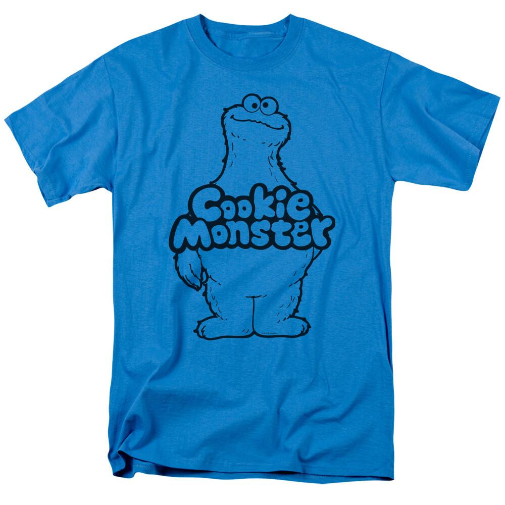 26 Sesame Street Cookie Body T Shirt Mens Licensed Classic TV Monster Turquoise Unisex T-Shirt M