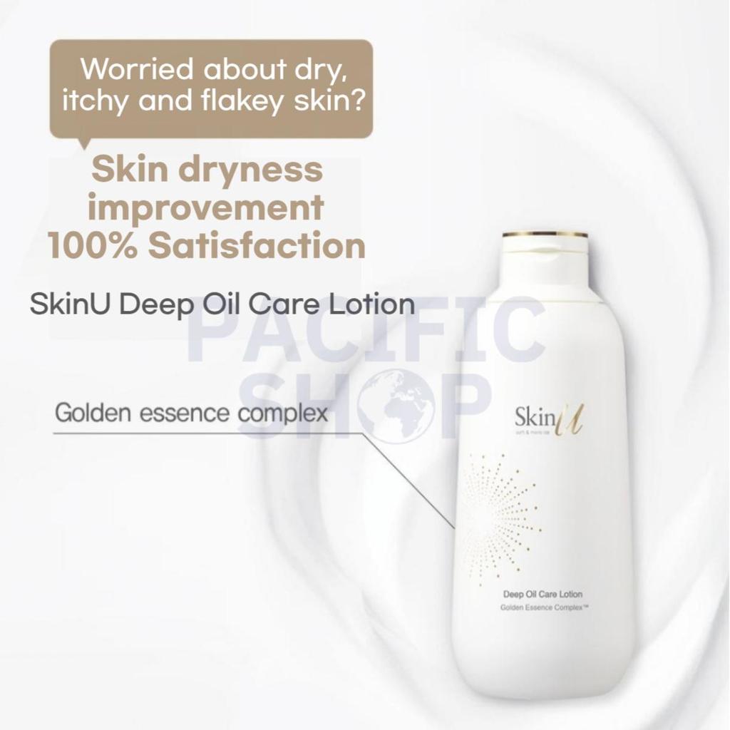 [Skin U] Deep Oil Care Duschgel 450 ml, Lotion 400 g