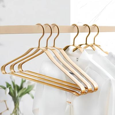 5/10PCS Premium Metal Coat Hanger,Luxury Hanger with 2.2cm Wide Shoulder for Closet,Gold Aluminum Alloy Clothes Rack for Sweater