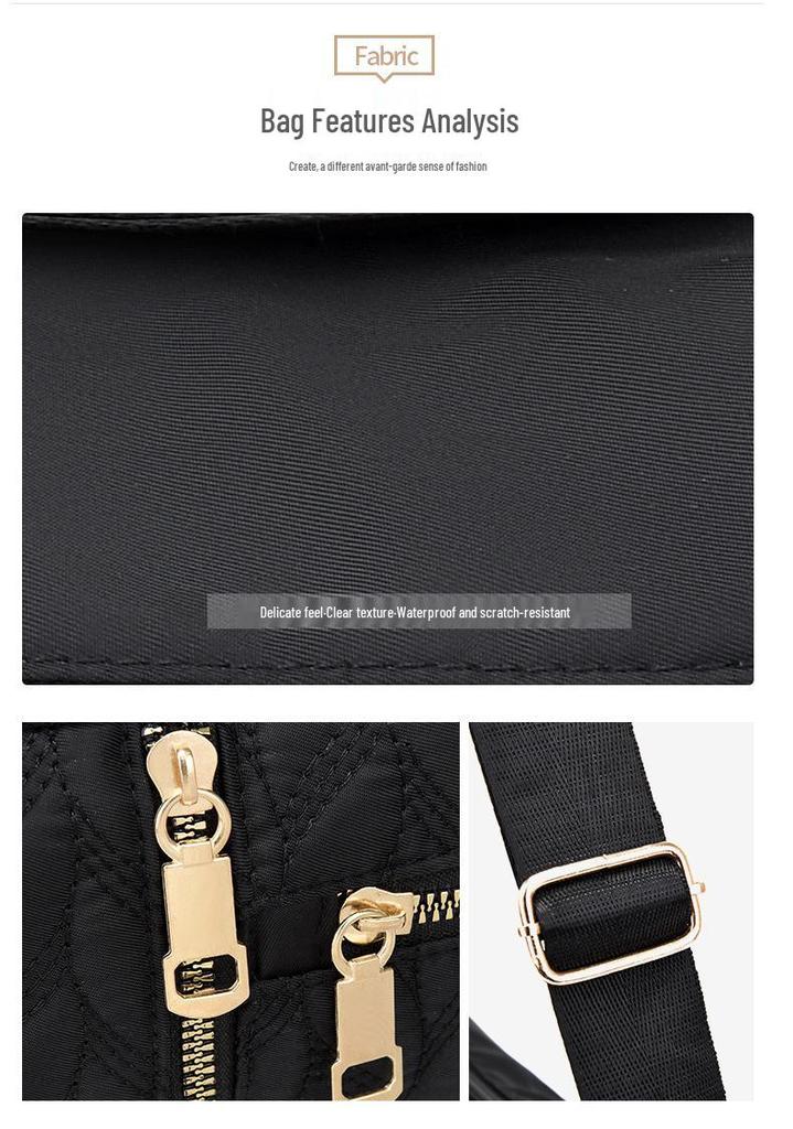 Damen Single Shoulder Crossbody Tasche - Große Kapazität Nylon Canvas mit Mehreren Fächern für Mütter