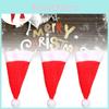 Christmas Decoration Mini Santa Hat Plush Fork And Knife Set For Wine Bottles Wholesale From Manufacturer