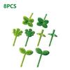 8Pcs Green Fruit Fork Mini Leaf Food Picks Fun Toddler Tiny Fork for Sandwich Cake Salad Lunch Box Bento Decor Party Supplies