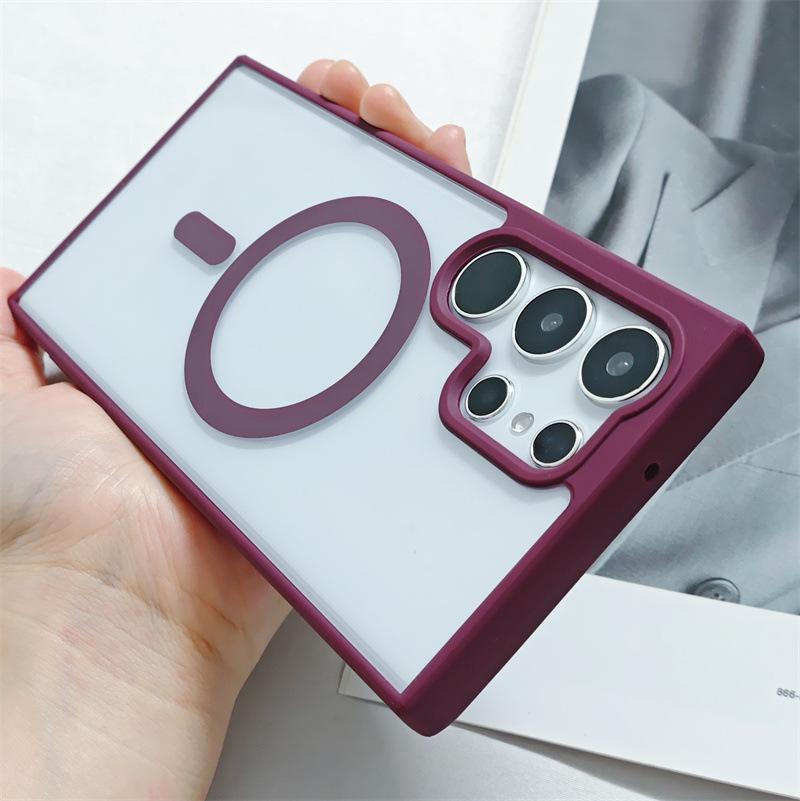Magnetic Transparent Phone Case for Samsung S25 Ultra/Edge & S23/22
