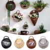 New Storage Container Flower Basket Wall Hanging Handmade Weaving Wicker Basket Hanging Planter Home & Living
