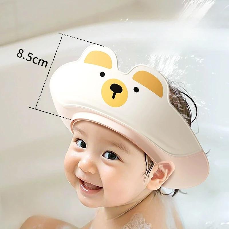 Infant Bath Caps Goods Infant Ear Protection Children Shampoo Shield Bath Head Cover Infant Shower Hat Adjustable Hair Wash Cap