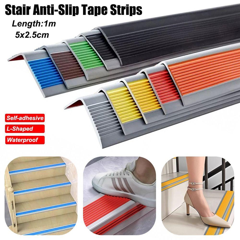 Waterproof Stair Anti-Slip Tape L-Shaped Non-Slip Protector Strips  Indoor And Outdoor