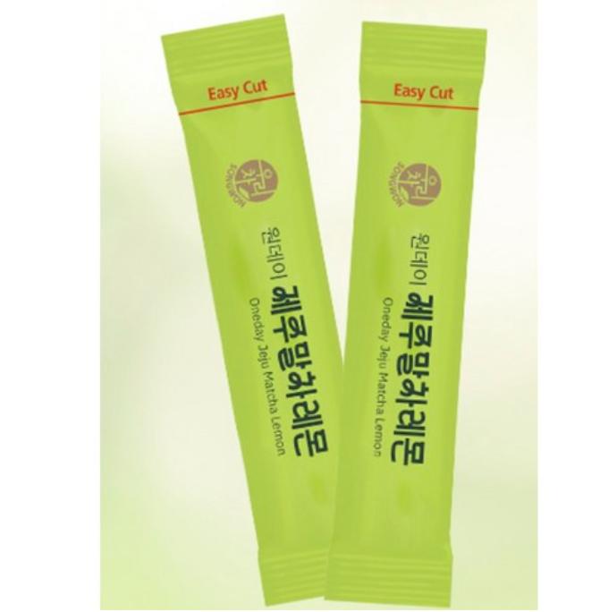 Jeju Matcha Lemon Sticks 20 Pack – Refreshing Daily Green Tea Mix