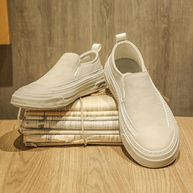 Fashion New Casual Original Men's Sneakers Comfortable Leather Vulcanize Shoes Versatile Skateboard Footwear Leisure Walk Make Loafers