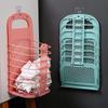 Plastic Storage Frame Foldable Dirty Clothes Basket Household Non-Perforated Bathroom Wall Mounted Laundry Basket Clothes Basket, Laundry Baskets