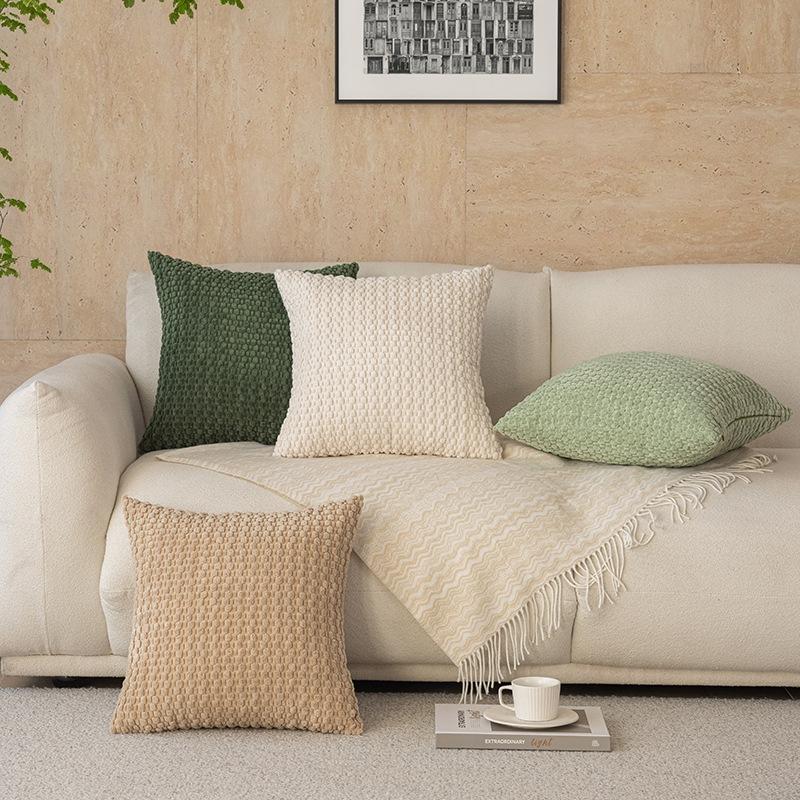 2pcs Modern Double-Sided Design Soft Velvet Sofa Cushion Covers, Office Chair Backrest Pillowcases, Durable Headboard Cushion Covers for Sofa and Bed