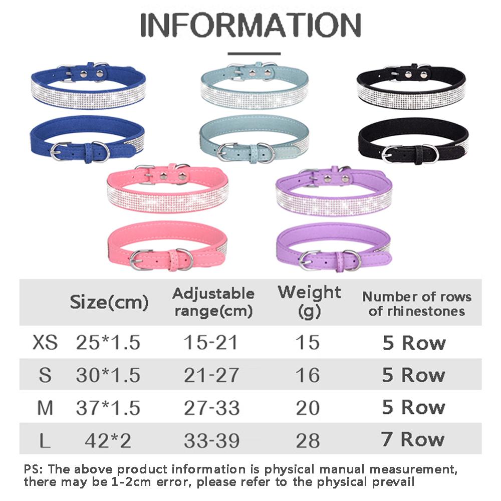 Reflective Rhinestone Small Dog Collar Sturdy Shiny Adjustable Cat Collar Set Soft Breathe Pet Harness Set