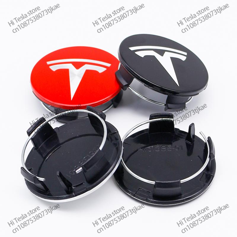 ALL1 56mm 4 Piece Wheel Tire Center Cap Logo for Tesla Original Hub Caps Model3 Model Y Model S X High Quality Auto Accessories
