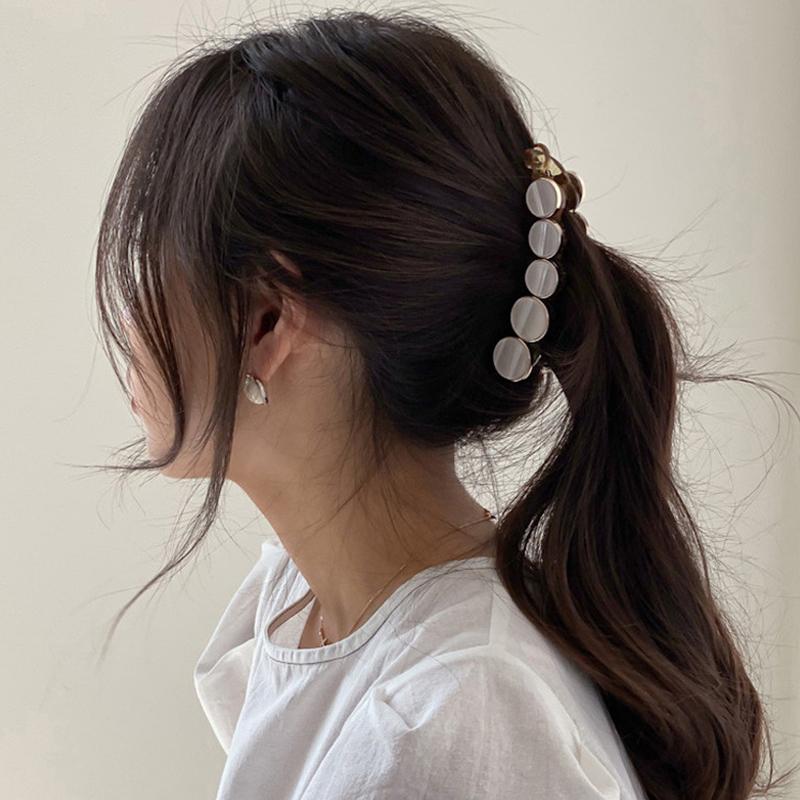 Banana Clip Vertical Clip Ponytail Hairpin For Women Girls Elegant Temperament One-Word Clip Headdress Simple Hairpin Gifts