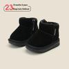 Winter Plush Baby Shoes: Solid Color Infant Snow Boots for Toddlers - Boys' Short Boots