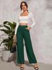 New Spring/Summer Women's Solid Color High Waist Draped Comfort Casual Slim Fit Workwear Trousers
