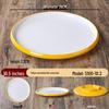 ZHEBU Nordic Melamine 10.5-inch Two-Tone Dinner Plate