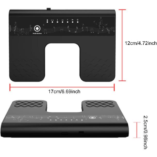 Docooler Page Turner Pedal, Wireless Foot Pedal Double Switch Music Page Turner for Tablets, Rechargeable Hands-Free Page Turner Pedal Anti-Skid Pad
