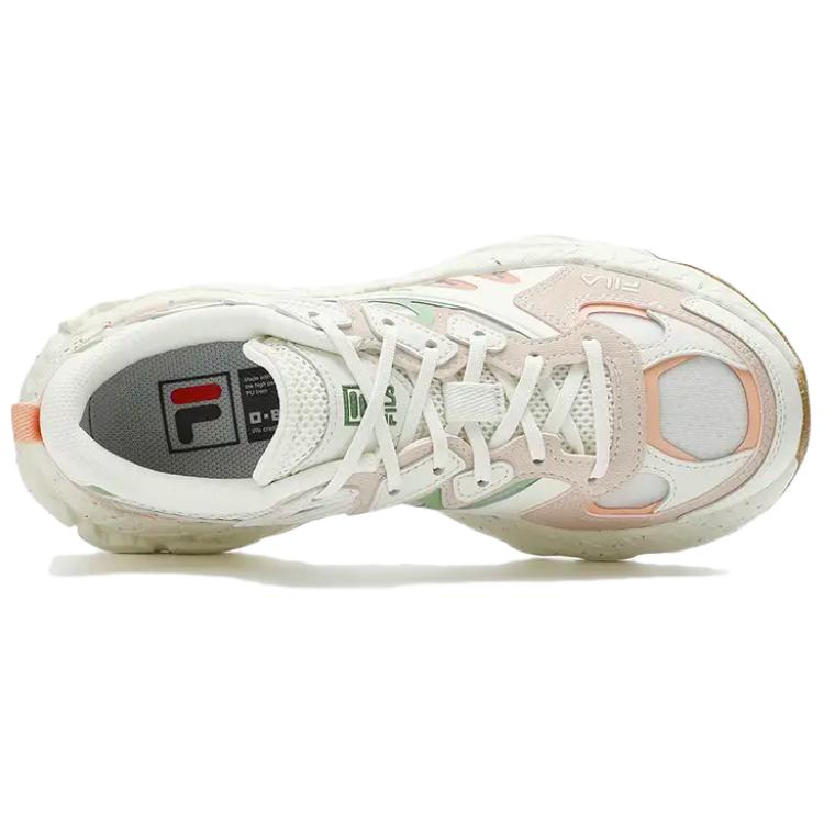 FILA Fern Fashion Versatile Breathable Support Low-Top Dad Shoes Women sneaker White Pink F12W421106FPC