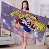 S-Sailor M-Moon Microfiber Blanket Quick Drying Beach Towels Oversized Printing Super Absorbent Pool Towel Blanket